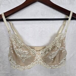 Wacoal Women's Size 34D Nude Lace Lined Underwire Bra